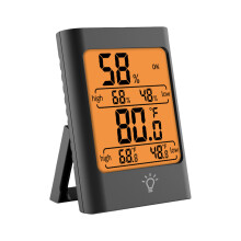 Hygromètre thermomètre numérique de précision avec montage-Noir