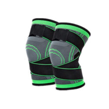 Volleyball Knee Pads 1 Pair Knee Support Compression Sleeves Arthritis Relief Brace (Green, L)