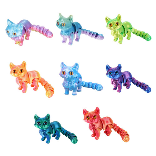 3D Printed Cats Flexible Joint Articulated Cats-Dream Candy 1