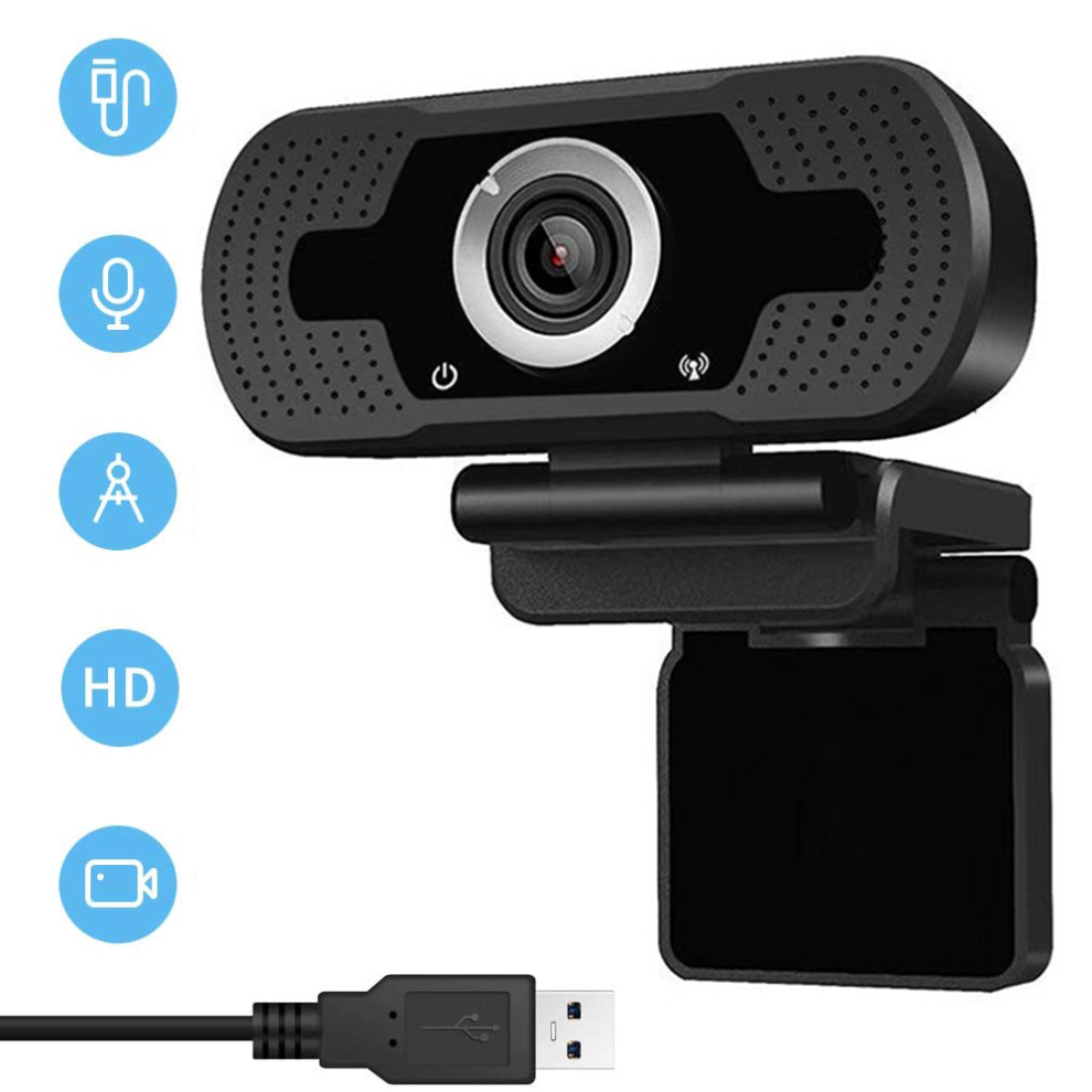 Full Hd 1080P Web Camera, Noise Reduction Auto Focus Computer Webcam With Low Correction For Plug And Play Video Conferencing, Live Streaming, Light 9128293376051