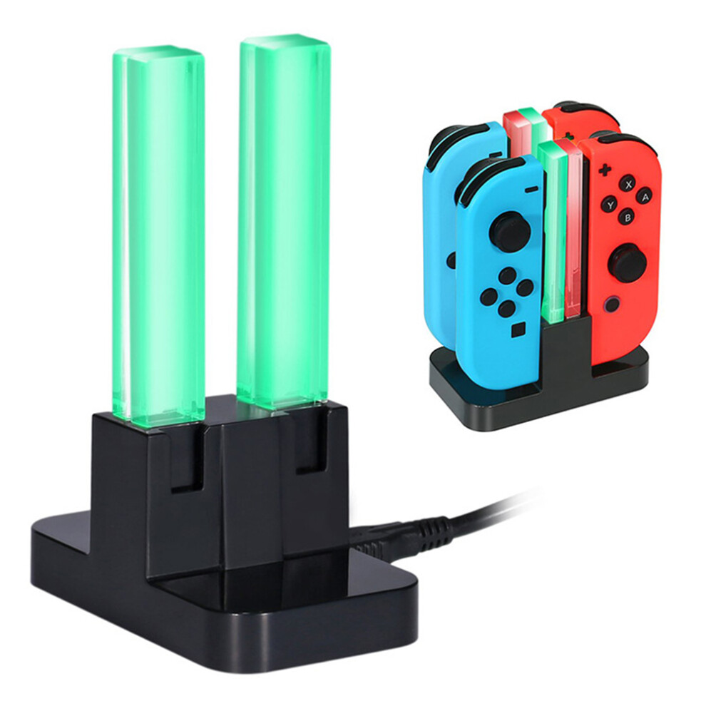 Charger Stand Station For Switch Joy Cons, Simultaneous Charging For Nintendo Switch Controllers With Led Indication, Compact Design For Easy Storage 9128293375979