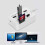 Hub USB 3.0 em alumínio, design elegante para Mac e PC, conectividade multidispositivo hot-swappable. 7