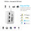 Hub USB 3.0 em alumínio, design elegante para Mac e PC, conectividade multidispositivo hot-swappable. 6