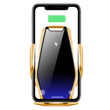 Intelligens érzékelős vezeték nélküli autós töltő, automatikus 15 W-os gyorstöltés és 360-os forgatás, tökéletes iPhone és Samsung