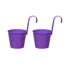 Balcony Garden Railing Planter Hanging Planters With Drainage Holes Outdoor Flower Pots Railing Planter Detachable Hooks Decorative Plant Holders Colo