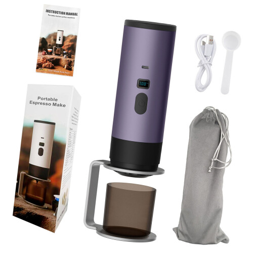 Travel Wireless Capsuled Coffee Maker With Quick-Purple
