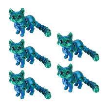 3D-geprinte katten Realistische haarloze-Lasergroen