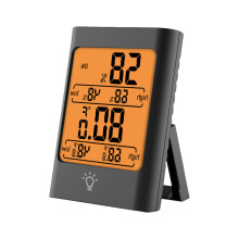Room Thermometers Hygrometer with Comfort Display Clear-Black
