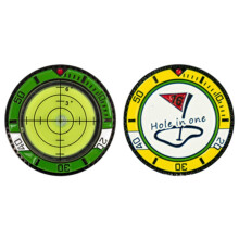 Ball marker, 1 piece, colorful, with magnetic training accessories, helper, hat, ball clips, marking dark green, 1 pc.