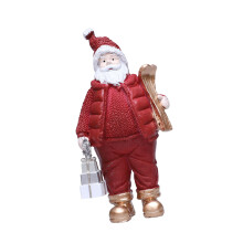 Santa Clauses Statue Christmas Decorative-Red clothes carry ba