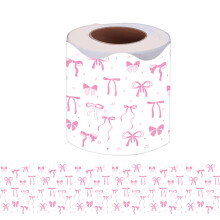 Adhesive Bulletin Board Trim Sticker with Bowknot Pattern-White