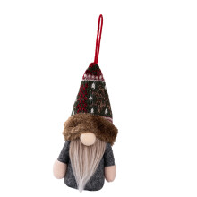 Pluche dwergornament met LED-licht kerstboom hangende-Herenstijl