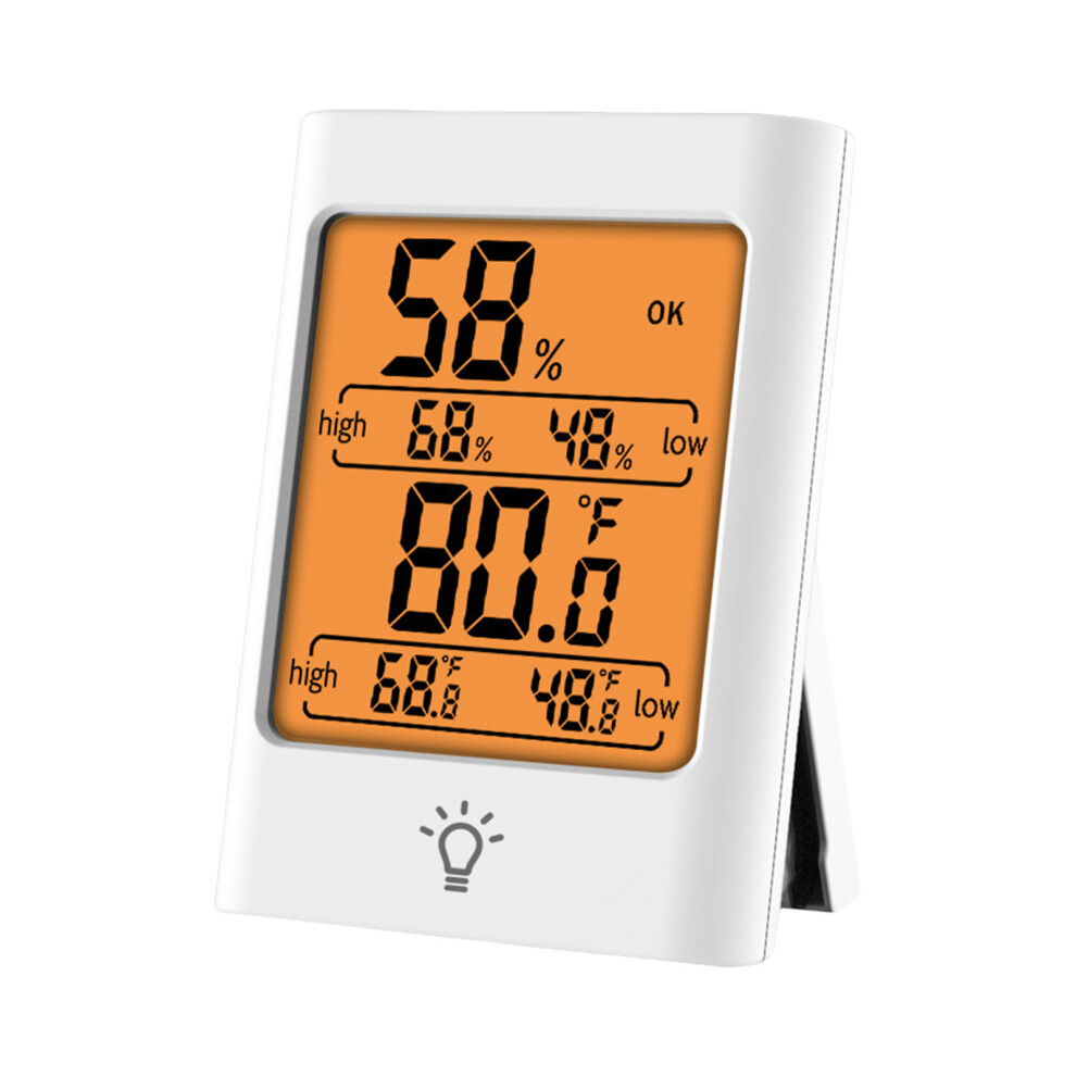 White Double Display Digital Thermometers Hygrometer With