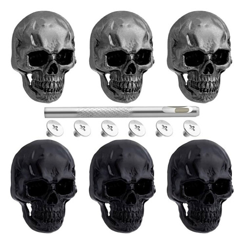 Skull Head Button Schroeven Leatherworking Supplies Skull Rivets