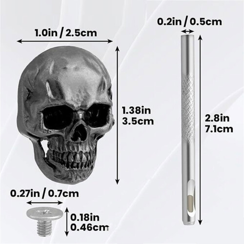 Skull Head Button Schroeven Leatherworking Supplies Skull Rivets 2
