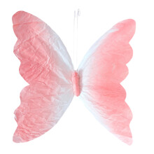 Gradient Color Paper Butterflies Clip On Decoration-Pink 50CM