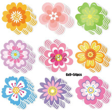 Spring Theme Double Sided Printing Colorful Floral Cutouts-R311