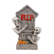 Halloween Miniature Tombstones Figurines Resin-Double skeletons