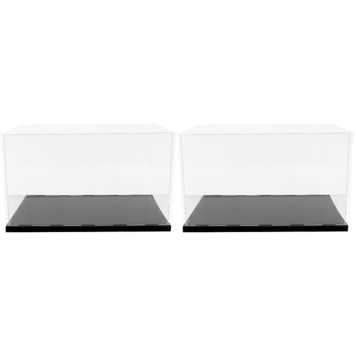 2 Pcs Display Box Cover Showcase Acrylic - 1