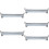 5 Pack Window Planter Table Trough Strip Storage Pot 11