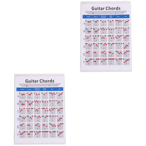2 Count Chord Chart Guitar Accesories Exercises For Beginners 2