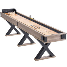 Mesa de Jogo de Palets-Duoku-2 em 1-11,5 Pés-Delícia do Duplo Jogo-Superfície Elegante e Durável-Base Estável em X