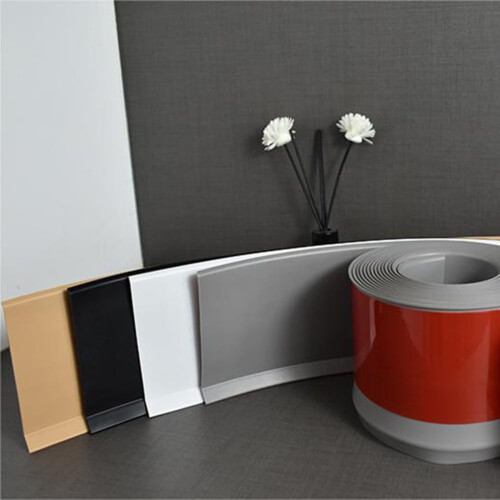 4Meter Soft PVC Skirting Board, Plastic Baseboard 4m x 10cm (White) 2