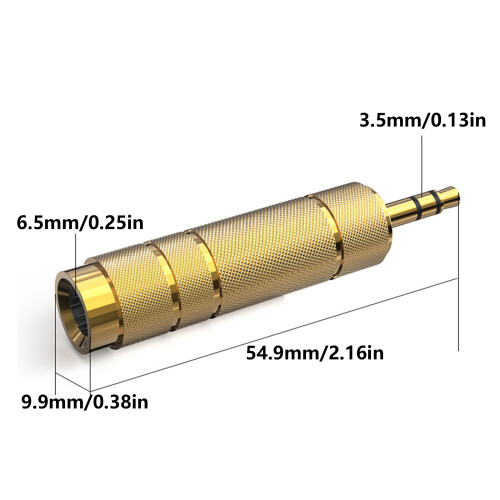 Adaptateur de son portable transformant un connecteur-6,5 à 3,5 2
