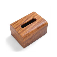 Wooden tissue box holder, multifunctional dispenser for office, home, car
