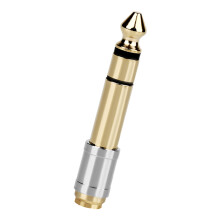 Metal Headphone Adapter with 6.35mm Male Input to 3.5mm Female