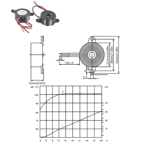 Ensemble de sonneries électroniques SFM-20B 2312, 87db, alertes 2
