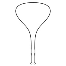 Ohrstöpsel-Lanyard, flexibles Kabel für Sport,-Metallic-Schwarz