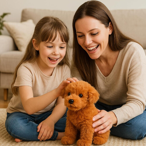 AI Robotic Dog  Walking, Barking, Tail Wagging (BrownB) 1