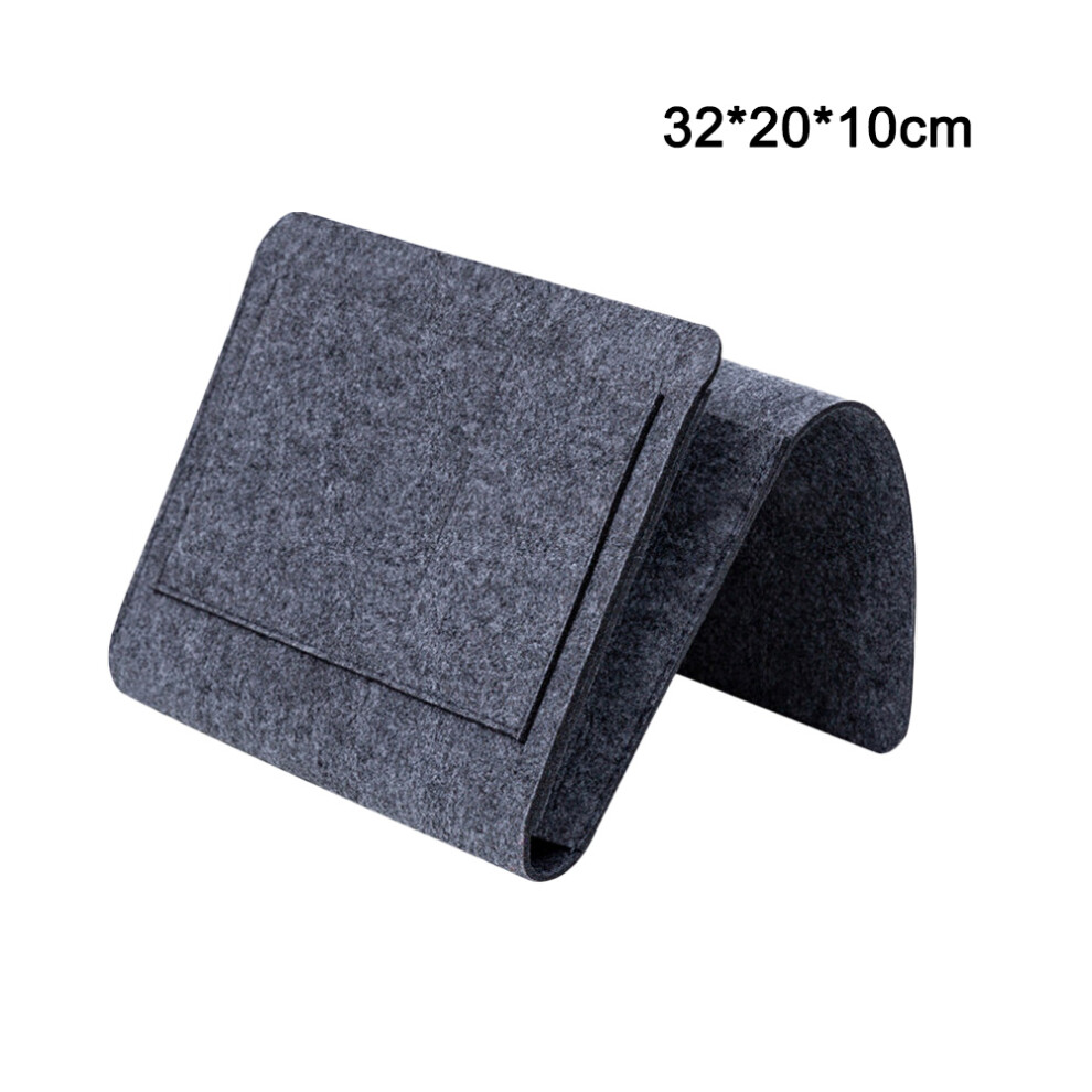 Couch Armrest Caddy, Bedside Organizer, Felt Storage Pouch For Multifunctional Use In Living Room And Office, Ideal For Remote Control And Phone Stora