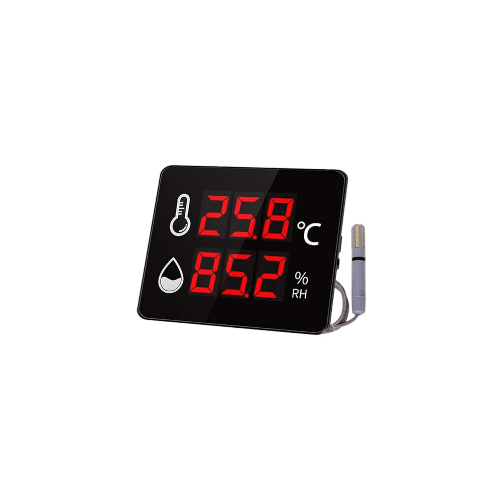Digital Temperature Humidity Meter Indoor Outdoor Thermometer Hygrometer With Large Led Display And Alarm For Industrial Greenhouse 9426802629446