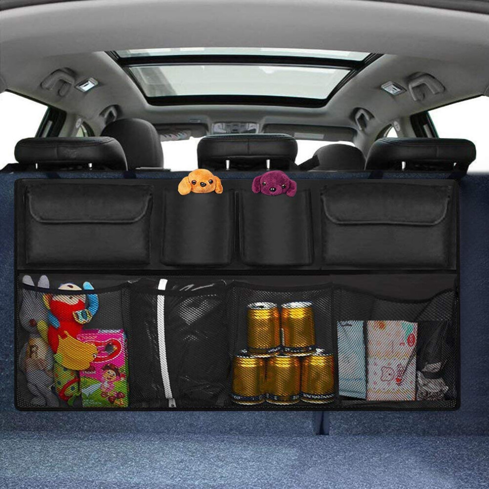 Backseat Car Organizer, Space Saving Hanging Trunk Organizer For Trucks, Suvs, And Vans, Waterproof And Durable 600D Pvc Material, 8 Compartments For 9004841554099
