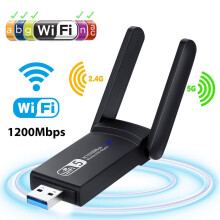 Cárta Líonra Gan Sreang le Bluetooth5.0, Oiriúntóir Raoin Gan Sreang Deiridh do Ríomhaire agus Glúine, Wifi Ardluais Suas le Ac1200,