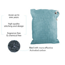 Sachets purificateurs d'air, éliminateurs d'odeurs et absorbeurs d'humidité écologiques au charbon de bambou activé, désodorisant naturel sans