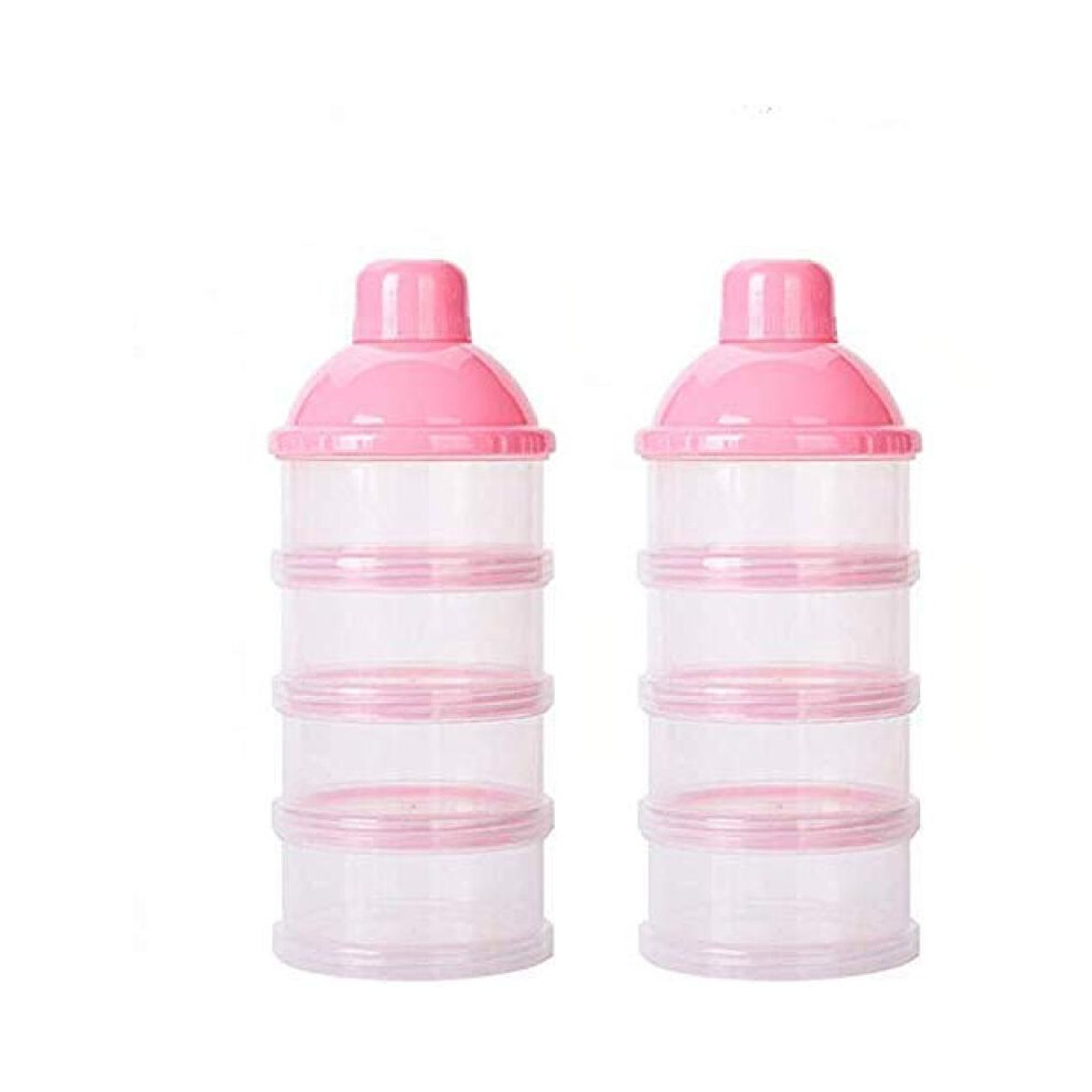 Baby Snack Container, Multi Purpose Formula Dispenser Detachable Rotation Non-Spill Stackable Food Grade Polypropylene (Without Bpa), Portable Easy