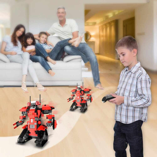 Défi créatif : Jouets éducatifs STEM, kit de construction de robot télécommandé Dynamic360, encourage l’assemblage créatif et la 2