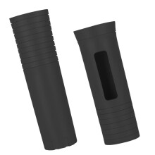 Microphones Grip Cover Shockproof Rubber Sleeve for KTV-Black