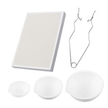 5pcs Quartz Solder Plate Pliers Handle Metal Melting Bowl Set Suitable for Gold and Silver Metal Melting