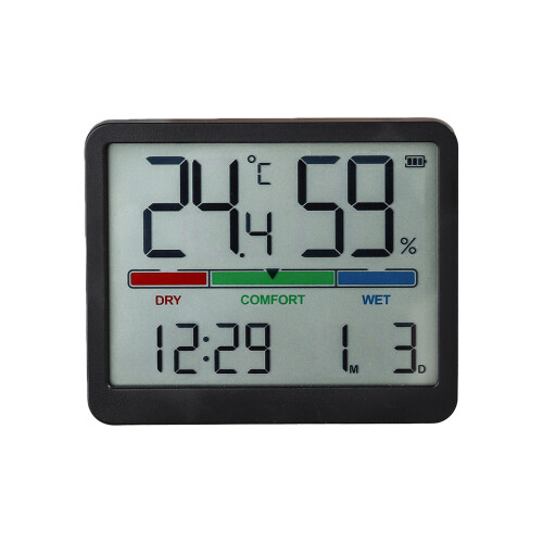 Digital Alarm Clock Desk Clock with Large Number-1817 black