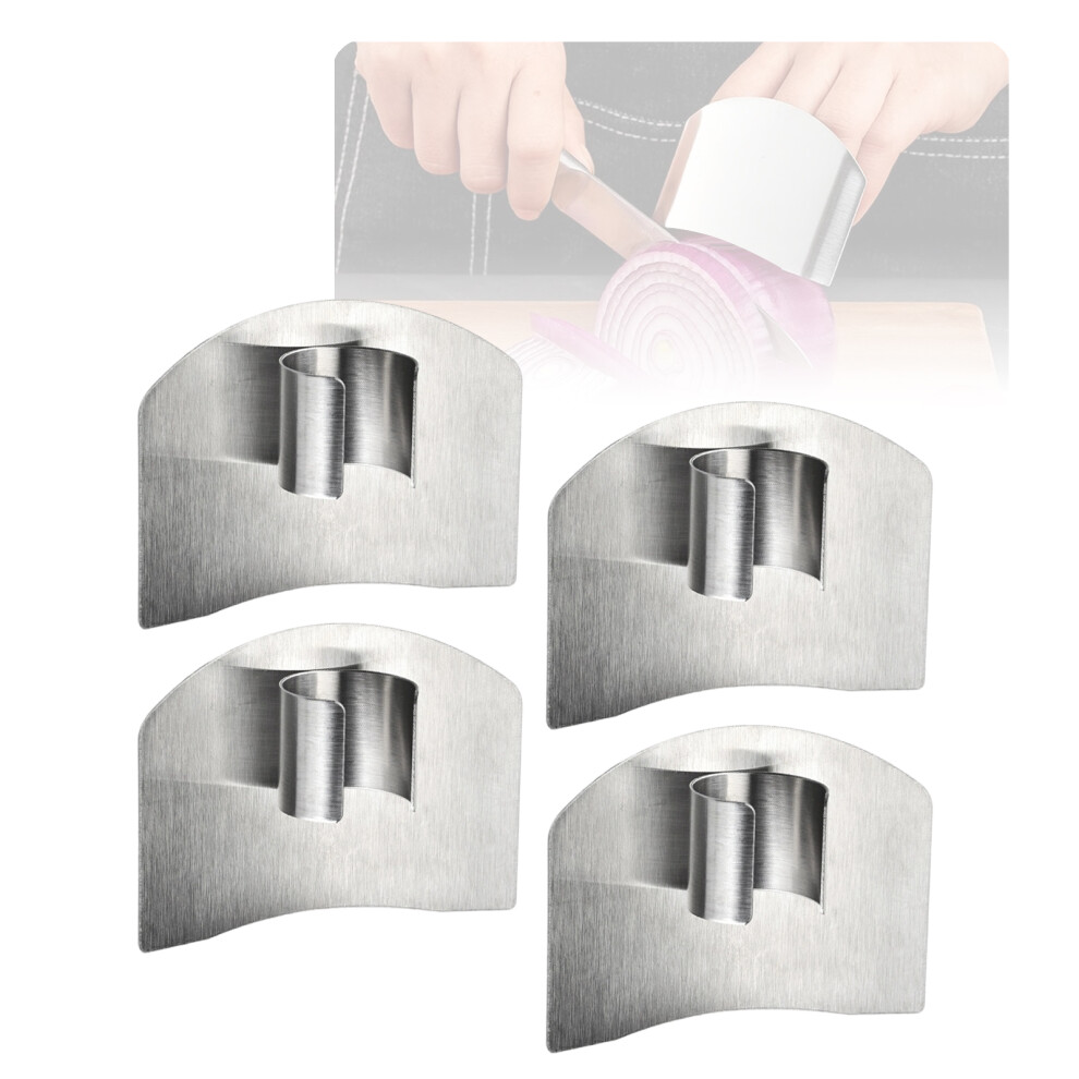 Kitchen Safety Steel Finger Shield Protector Prevents Cut-4Pcs 7627000698988