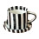 High Quality Ceramic Mugs Set with Striped Designs Ideal-Black 1