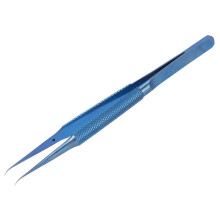 Ti Alloy  Microscope Tweezers, Pointed, Curved, Fine Tip for Phone , Jewelry, Lab