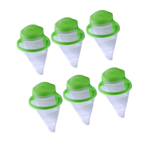 6PCS waslintvanger drijvend netfilter haarverwijderaar-Groente