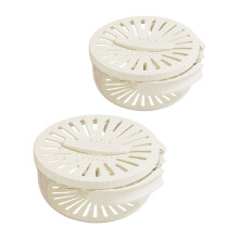 Drain Basket Foldable Handle Kitchen Bowl For Fruits-White C