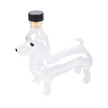 Decorative Whiskeys Decanter Dachshund Themed 300ml Glass Bottle