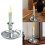Flamless LED Spitzkerzenset mit Haltern,-warmes Silber 4